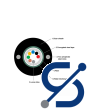 Outdoor Fiber Optic Cable SM 8 Core Dielectric 1,5KN