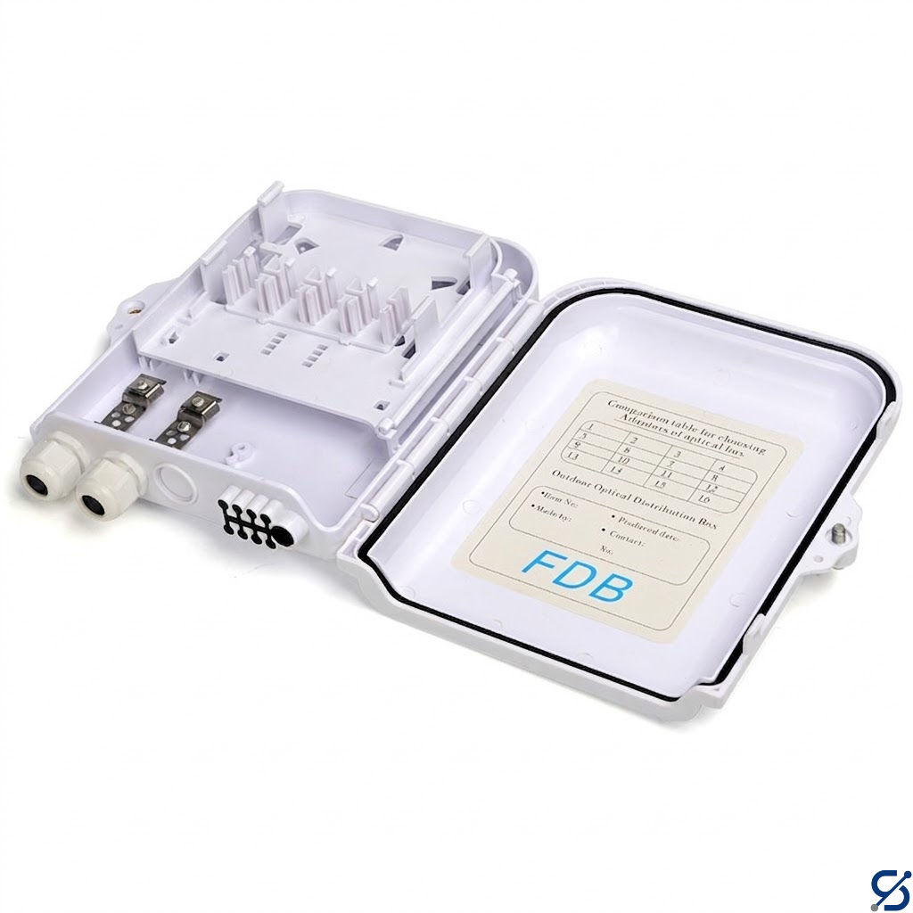 Fiber Optic Distribution Box FDB-8L+1 White