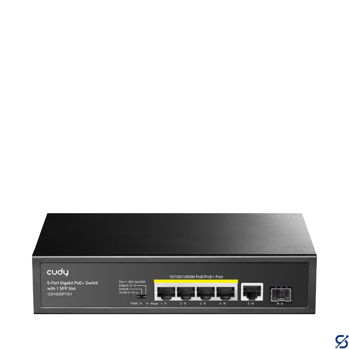 CUDY GS1005PTS1 5-Port Gigabit PoE+ Switch with 1 SFP Slot