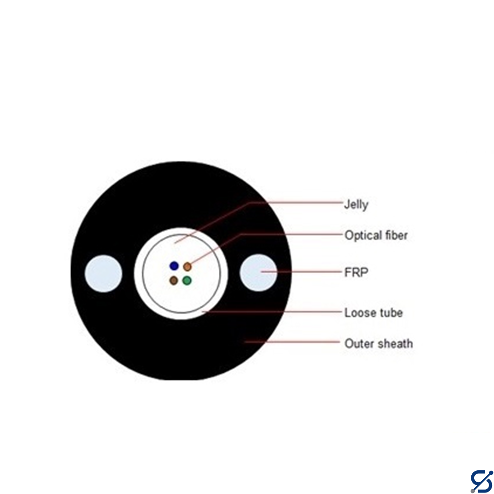 Outdoor Fiber Optic Cable SM 4 Core Dielectric