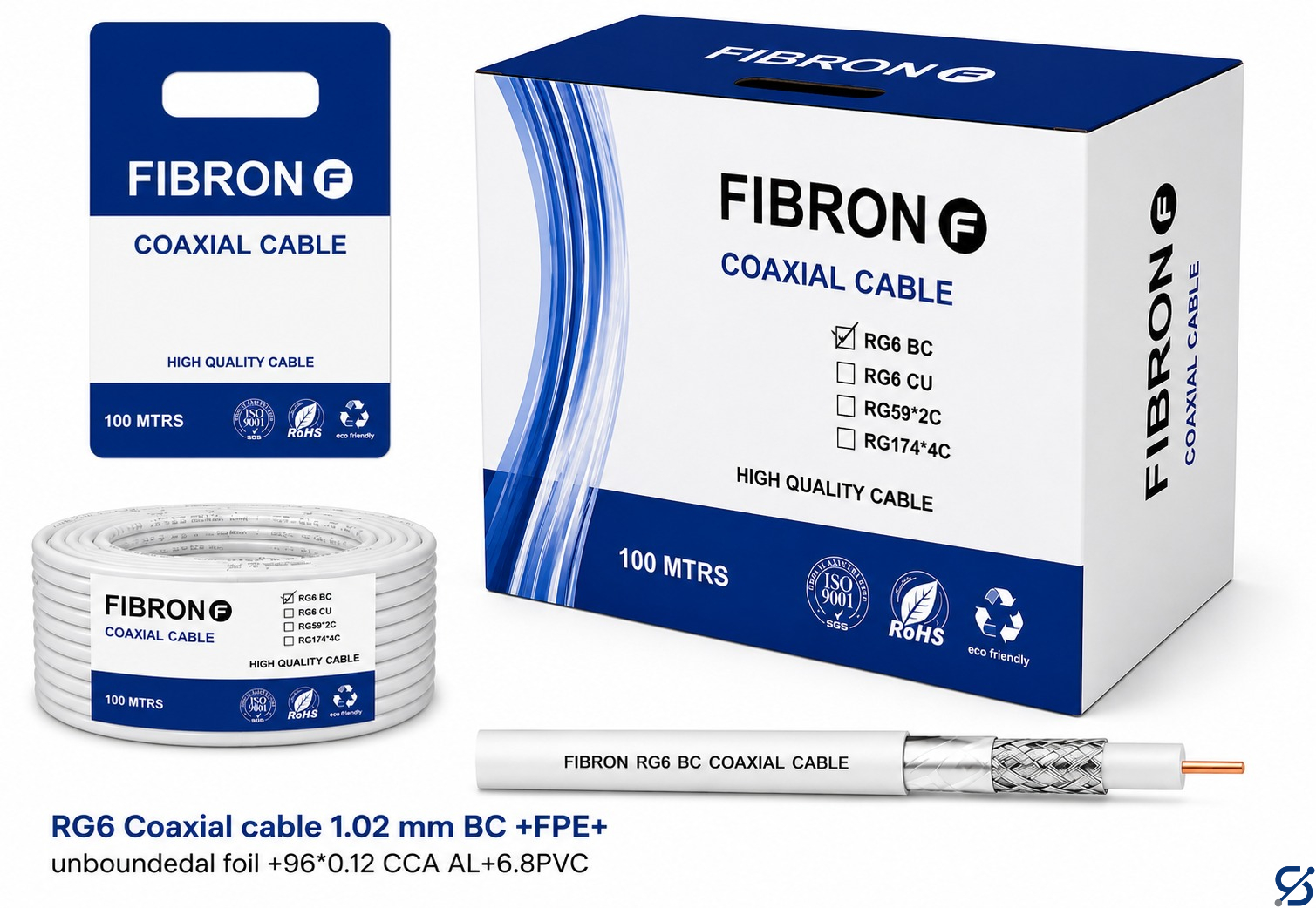 Network Accessories Coaxial cable 1.02 mm BC 100M