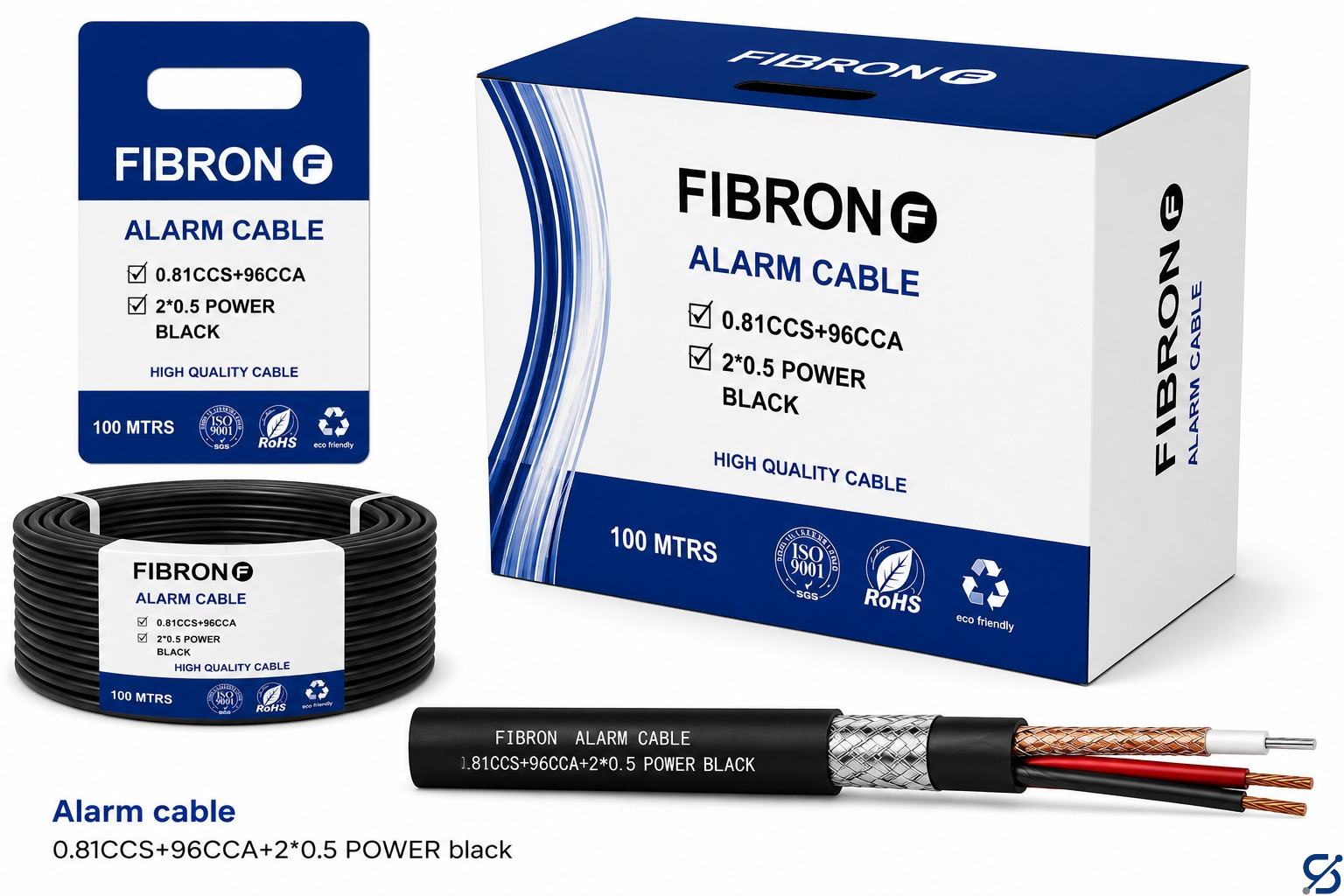 Network Accessories RG59+2C ccTV Cable 100M