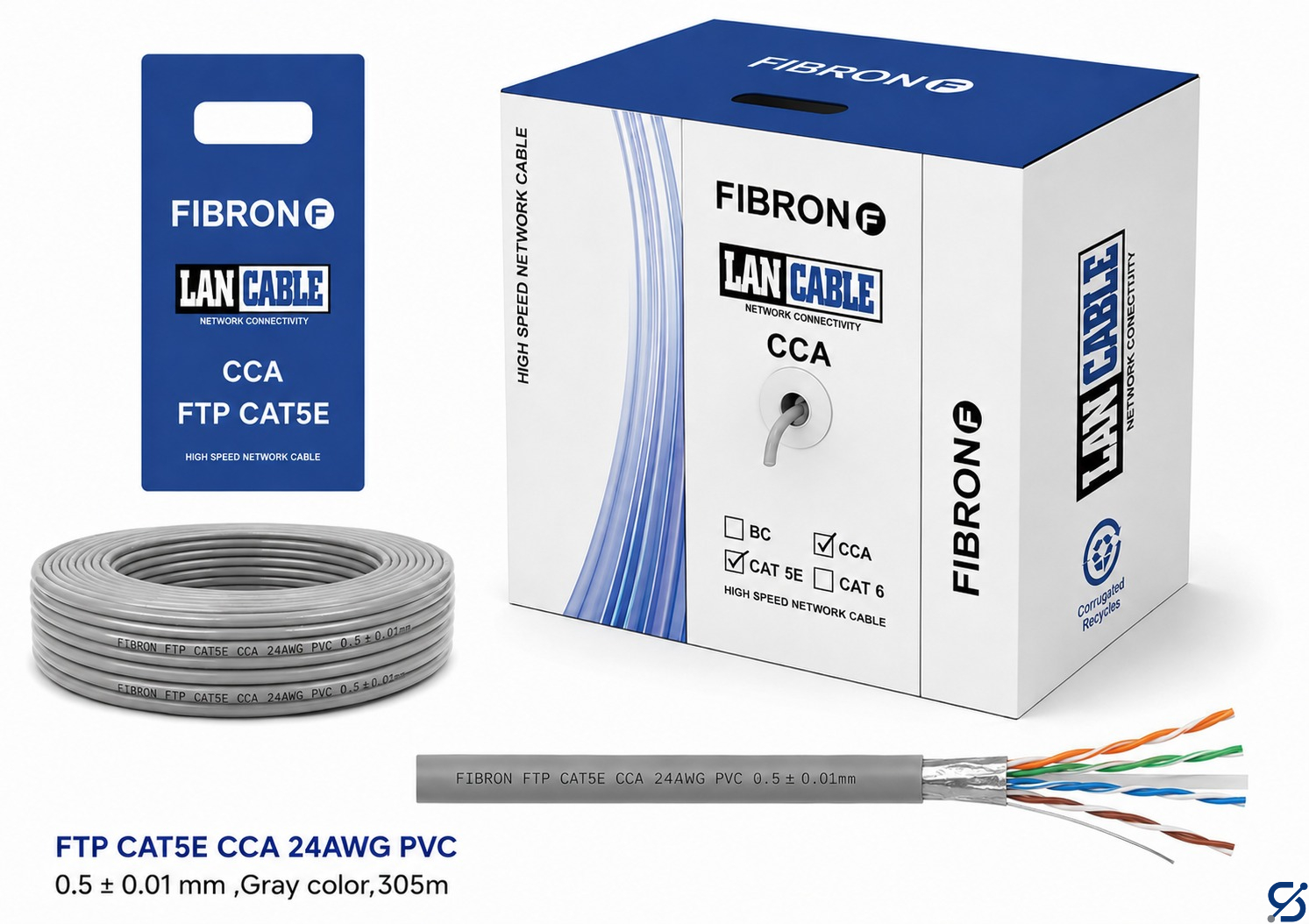 Network Accessories CAT5E 4x2 CCA 305M Outdoor